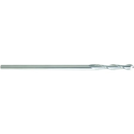 Morse Single End Mill, Ball Nose Center Cutting Extended Length, Series 5952, 14 Cutter Dia, 6 Overall 57145